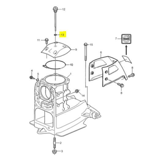 REC3852045 - Joint torique - Embase SX / SX-M / SX-C / DP-SM / DP / DPS - Mercruiser 25-62704 / Volvo Penta 3852045 / OMC 303067