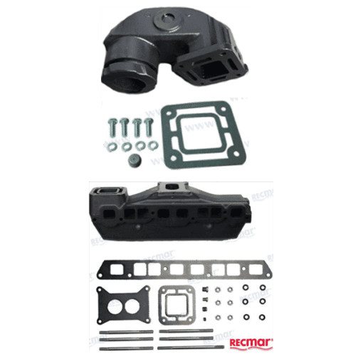 Kit Complet Collecteur MAR870 + Coude BAOMC-20-3862603 - VOLVO PENTA GM L4 3.0L (Joint humide / wet)