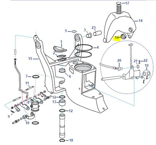 REC853048 - Insert pivot Volvo Penta 853048